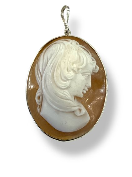 Pendant Mandile 1922 Woman Cammei  in Silver Conchiglia 2MCICM132 - 2MCICM132